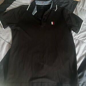 Tommy Hilfiger Black Polo with White Accents